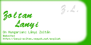 zoltan lanyi business card